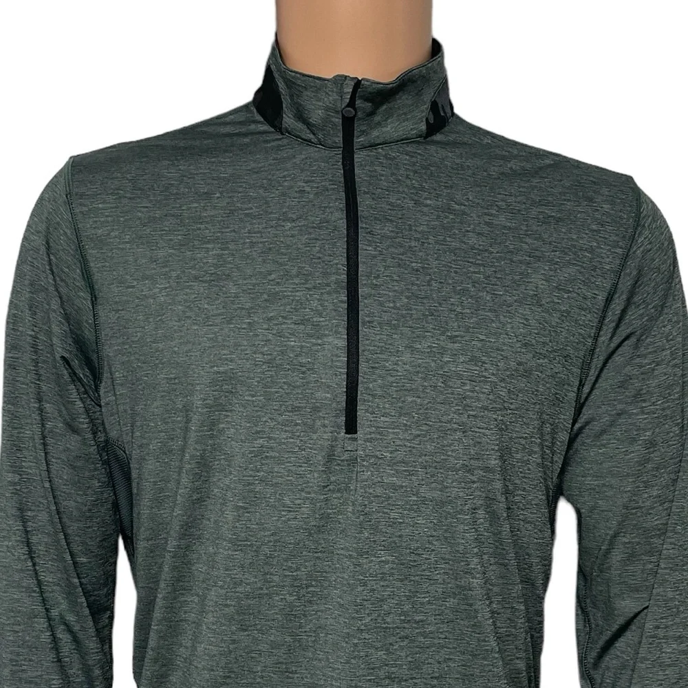 Greyson Men’s Dark Gray Heather M Guide Sport Quarter Zip Embroidered*** - Picture 2 of 13